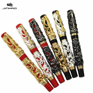 Jinhao 18 K Pennino IN ORO <span class=keywords><strong>Drago</strong></span> e Fenice Modello Penna Stilografica REGALO - Product Image 1