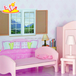 Commercio all'ingrosso bella per bambini in legno casa delle bambole <span class=keywords><strong>casetta</strong></span> <span class=keywords><strong>giocattolo</strong></span> 3 del pavimento delle ragazze di casa delle bambole in legno cottage W06A224 - Product Image 6