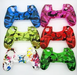 Wholesale Water Transfer Printing Camouflage Silicone Rubber Protective Controller Case for PS4 Gamepad Skin Cover FAST SHIP