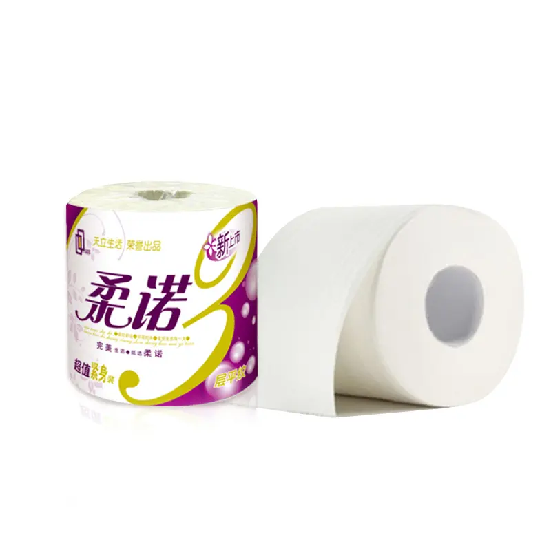 Retail virgin pulp 2ply china printed roll paper toilet paper on the order