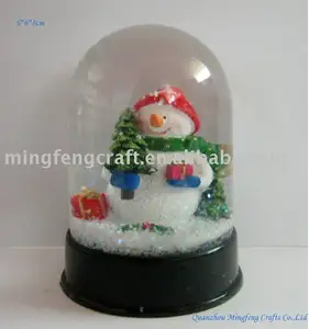 Nhựa Snowman Kích Thước Nhỏ Nước Quả Cầu Tuyết