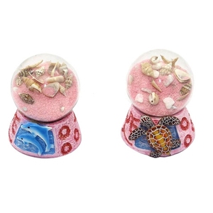 Boule d'eau en polyrésine personnalisée de 65 mm, motif dauphin, lézard, pyramide, amour religieux, mignonne boule de neige en verre, modèle souvenir cadeau - Product Image 4