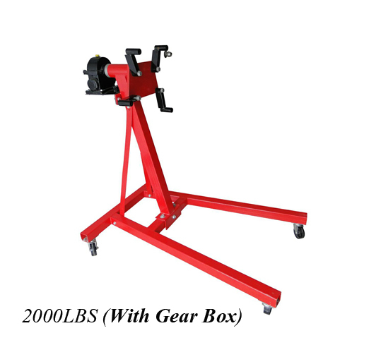 LEE-DING 2000LBS Heavy Duty High Carbon Steel Engine Stand with Gear Box for Engine Repair (12 Months Warranty)