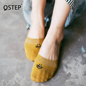 Motif de broderie de haute qualité plat No Show Low Cut cheville coton <span class=keywords><strong>bas</strong></span> tricoté en Stock femmes chaussettes invisibles - Product Image 3