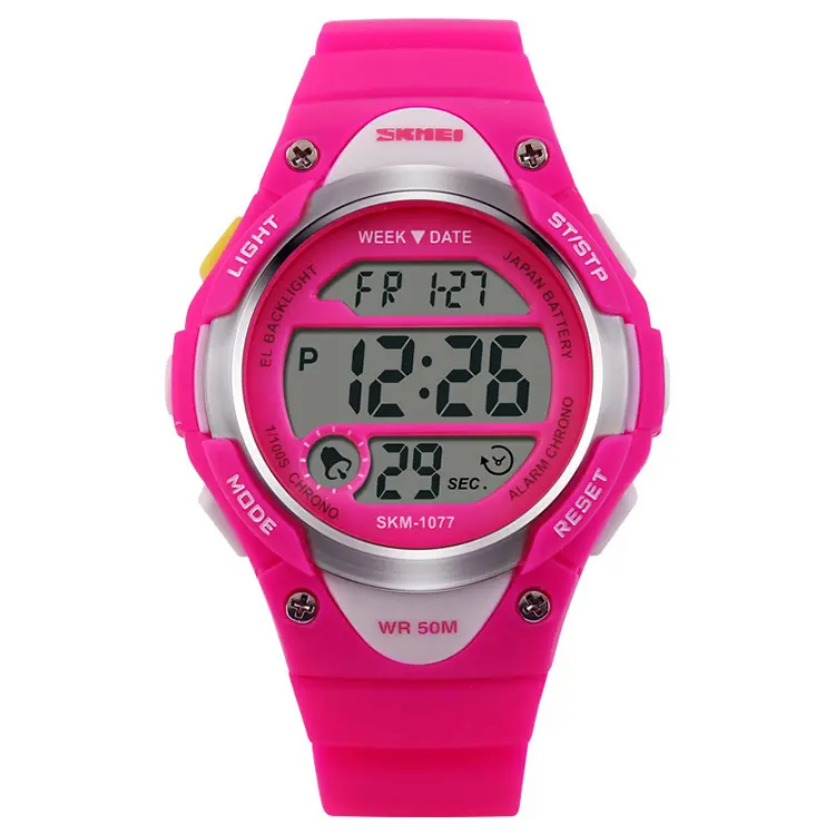 Популярные красочные детские наручные часы SKMEI 1077, Детские водонепроницаемые часы, подарки, дешевые пластиковые часы
