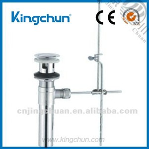 Bonde vissante à levier pour vasque et lavabo avec trop pleine laiton chromé - Product Image 1