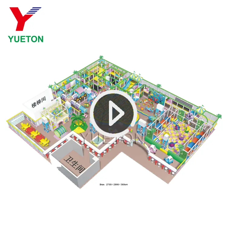 정주 Yueton 놀이 공원 Plying 어린이 소프트 플레이 실내 놀이터 장비