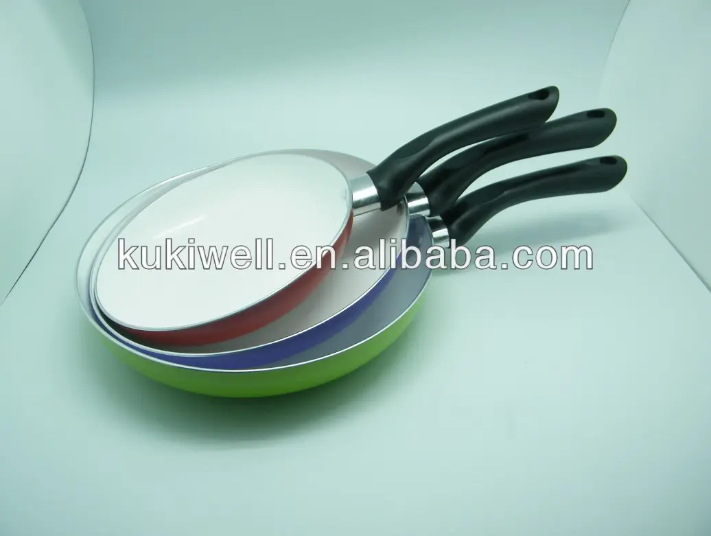 aluminum ceramic coating colorful outer coating fry pan