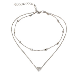 Fashion <strong>Gold</strong> Plated Heart Pendant <strong>Costume</strong> Necklaces <strong>Jewelry</strong> for Women Wholesale NSNK-0001 - Product Image 4