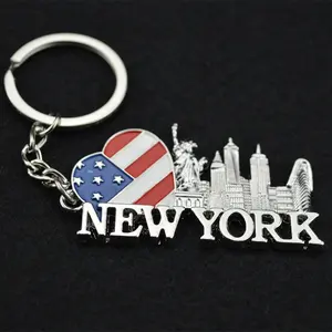 Großhandel New York City Skyline USA Souvenir Metall Schlüssel bund