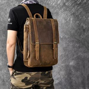 <span class=keywords><strong>Zaino</strong></span> da <span class=keywords><strong>Uomo</strong></span> in Vera <span class=keywords><strong>Pelle</strong></span> Ecologica Stile Inglese Impermeabile per Laptop Sport Viaggio Lavoro Alta Qualità - Product Image 5