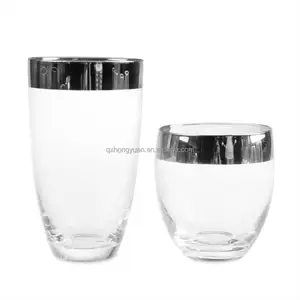 Handmade Best Selling Silver Rim Whiskey Glass