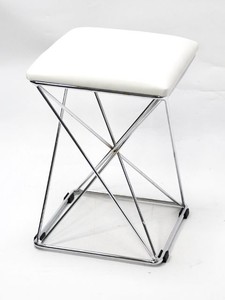 Blanco de forma redonda de Metal Bar taburete silla alta - Product Image 6