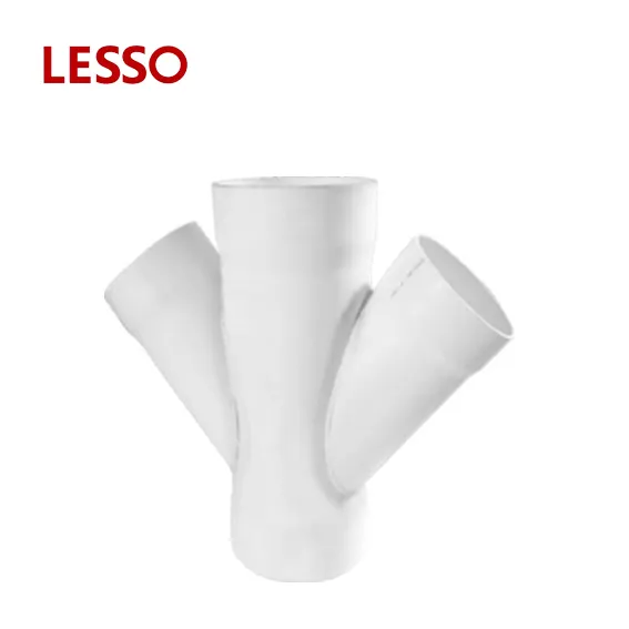 LESSO ISO Standaard UPVC Fabricated Drainage Fittings Dubbele Wye