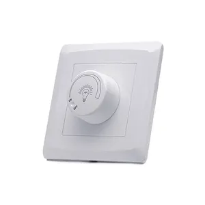 Modern Design White Color Electrical Button Rotary Dimmer Light Switch