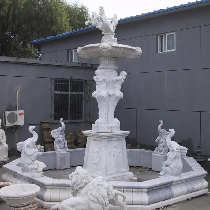 elephant stone fountain/outdoor elephant water fountain for sale