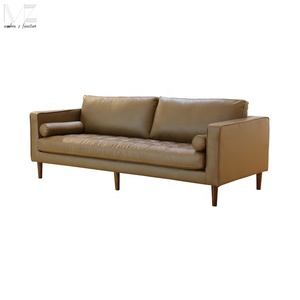 Sofá italiano de cuero de alta calidad, 3 asientos tapizados de cuero genuino, juego de sofá Seccional de esquina, <span class=keywords><strong>muebles</strong></span> de sala de estar - Product Image 5