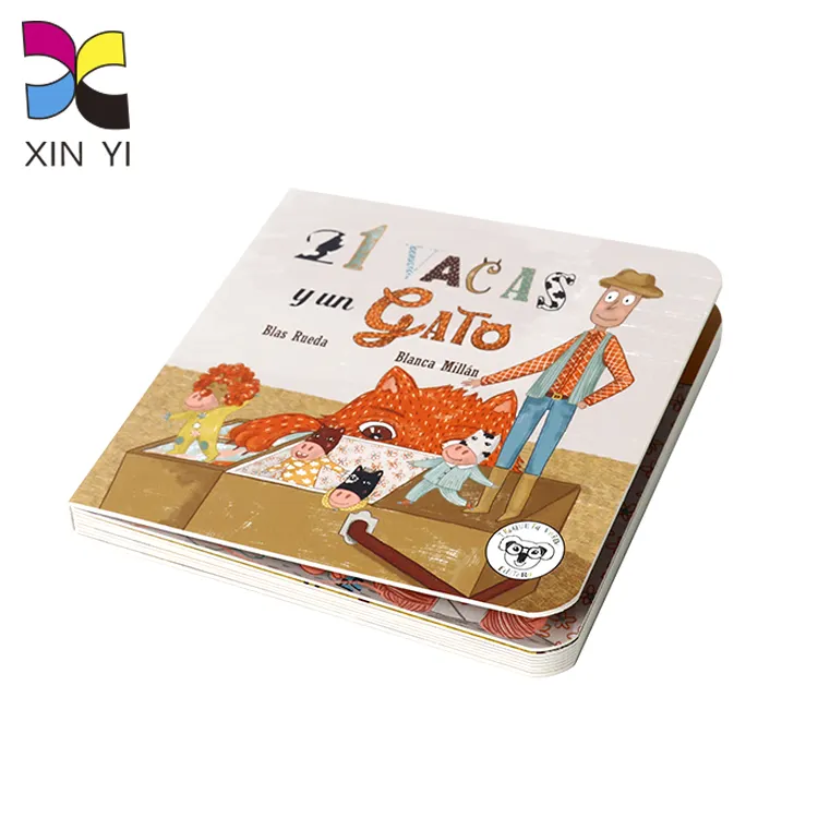 Сделанный на заказ 700gsm картонный материал округлые уголки прекрасные фотографии арабские раскраски abc книги для детей