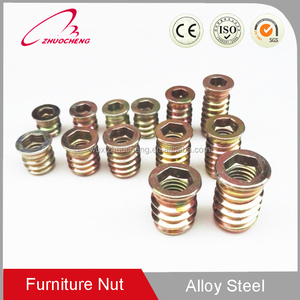 低价中国供应商m8黄铜或镀锌木材连接螺纹插入螺母 - Product Image 4