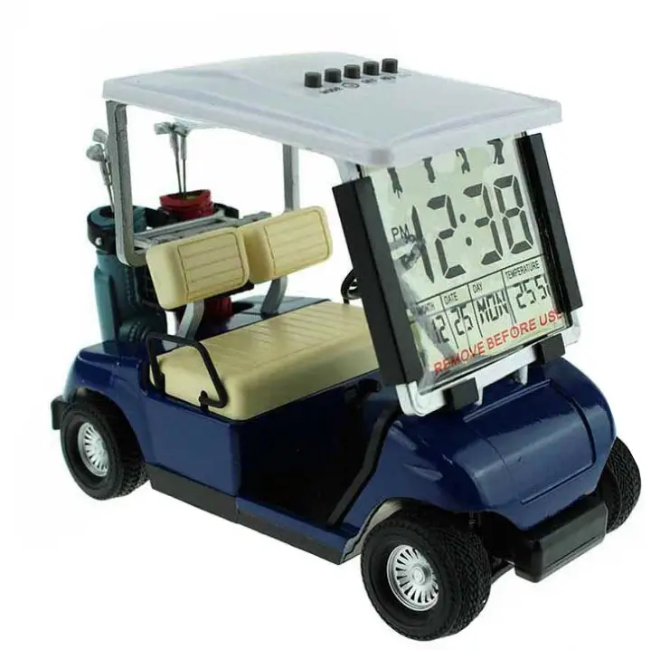 Toy golf car gift with clock watch & golf cart with calendar for promotion