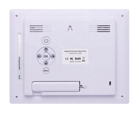 Jam Meja Alarm WiFi Layar LCD Besar, Digital WiFi dengan Ramalan Cuaca 3 Hari