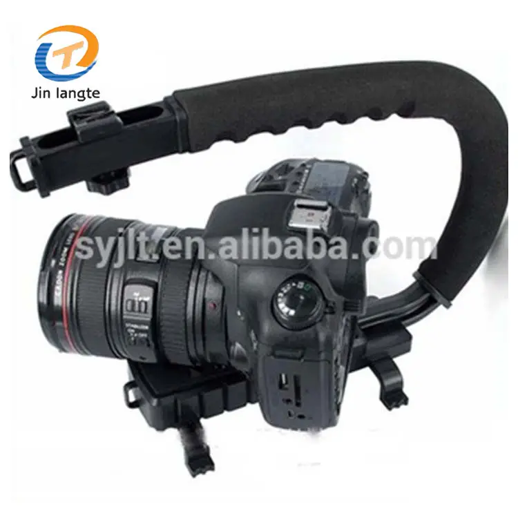 Portable Photography Steadicam C Shape Flash Camera Bracket Video Handheld Stabilizer Grip for DSLR SLR Camera DV Camcorder