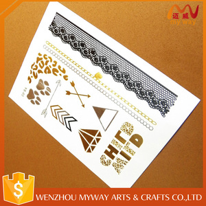 Meterial grandes ecológico decorativo sello <span class=keywords><strong>de</strong></span> oro <span class=keywords><strong>de</strong></span> diseño <span class=keywords><strong>de</strong></span> encargo del tatuaje - Product Image 4