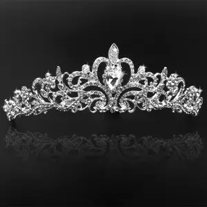 Atacado Crystal Strass Príncipe Granel Decorações da Festa de Casamento Da Princesa Tiaras Mini Presente Jóias Da Coroa Da Cabeça