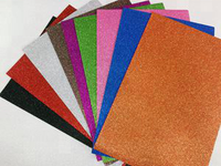 Feuilles de mousse EVA à paillettes colorées, 10 pièces, avec adhésif pour jouets pour enfants, artisanat de bricolage