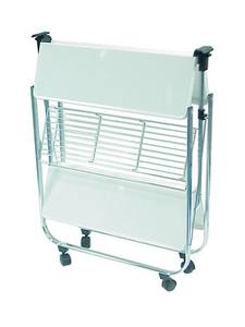 Chariot pliable de cuisine, cadre métallique moderne à 2 niveaux - Product Image 6