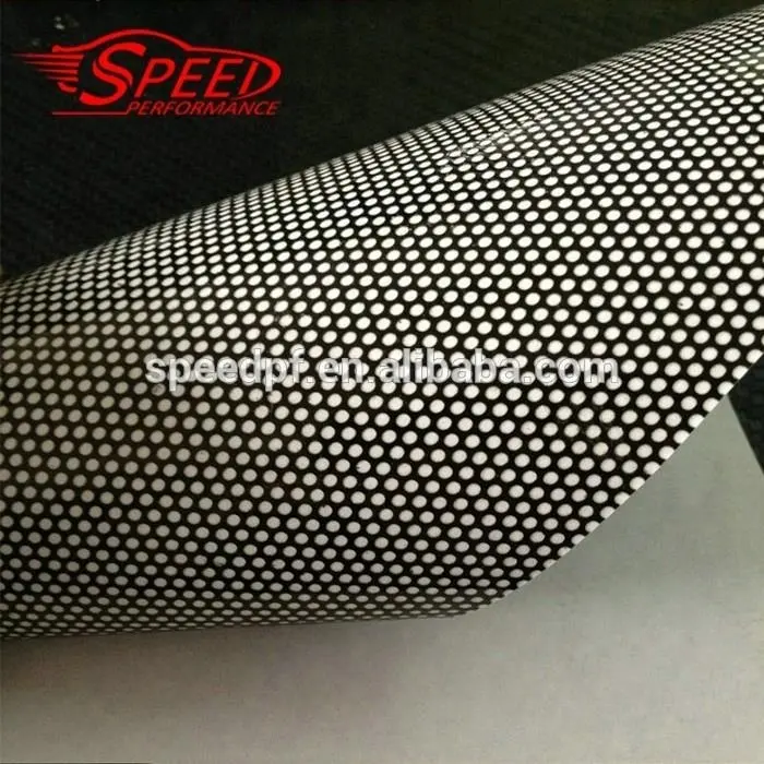 Модная белая и черная перфорированная односторонняя пленка для оконного стекла