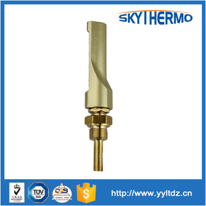 Azul o rojo línea v forma marina <span class=keywords><strong>de</strong></span> oro galcanized barco latón termómetro - Product Image 5