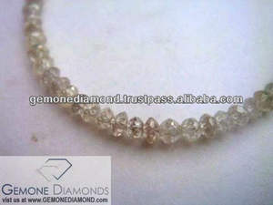 Collier/Brins de perles de diamant facettées grises et blanches 100% naturelles à prix raisonnable - Product Image 2