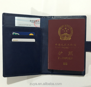 Funda de cuero PU con bloqueo RFID para pasaporte, billetera personalizada de gran capacidad con tarjetero - Product Image 5