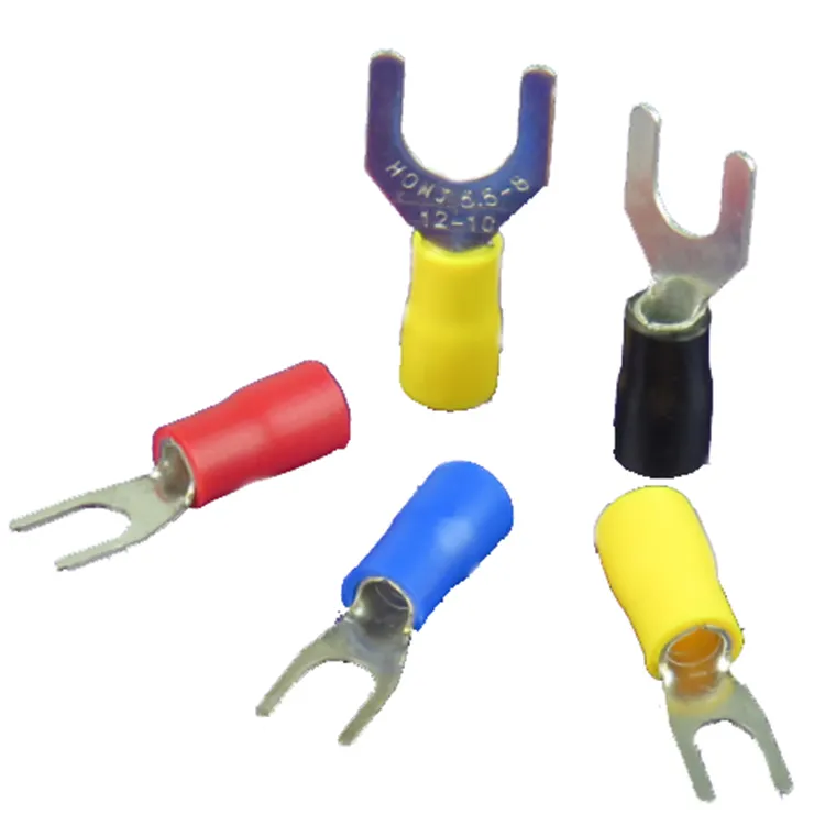 china factory 22-16 blue Electrical insulated hook spade terminals ,hook wire crimping terminal with CE certification