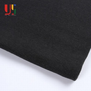 Cor lisa escovada francês terry malha preto anti-estática poly algodão anti-estática tecido de lã para casaco - Product Image 6