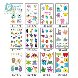 Tatuaggi Temporanei <span class=keywords><strong>Piccoli</strong></span> Mostri Impermeabili e Durevoli Design di Uccellini Carini Tatuaggi Cartoon Mini Mix per Bambini Tatuaggi per Dita - Product Image 2