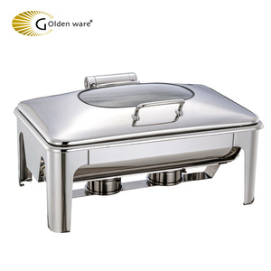 Golden Ware ristorante e albergo forniture 11L 18/10 In Acciaio Inox buffet dish tondo con il cibo Pan - Product Image 2