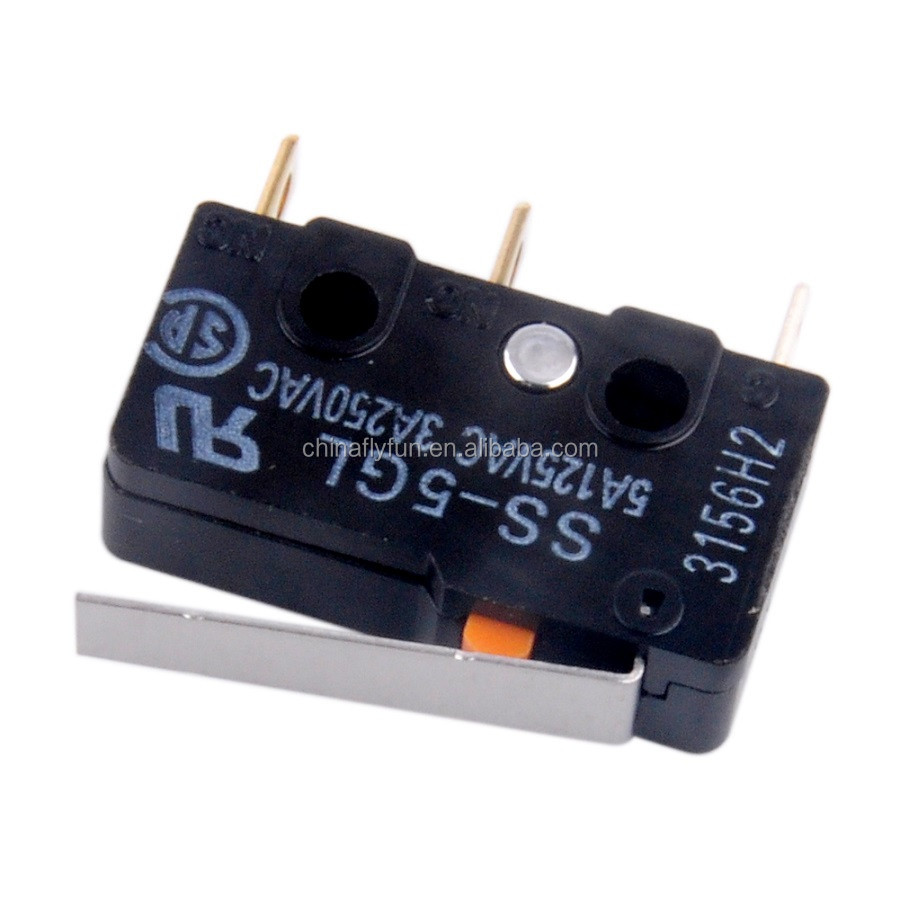 Lot De 2 Micro Interrupteurs SS-5GL2 - Bouton Contact 3 Broches 5A 125V AC / 3A 250V AC - Qualité Professionnelle