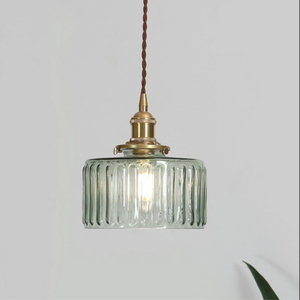 Europeo moderno soffiato a mano trasparente verde paralume in vetro lampadario - Product Image 2