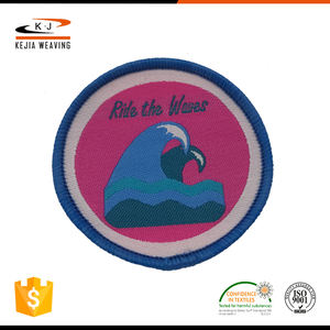 Laser cut diseño trabajo hecho a mano chaqueta de cresta parche bordado tejido sticky - Product Image 2