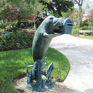 Décoration de la maison thème Animal taille réelle métal Bronze laiton <span class=keywords><strong>Double</strong></span> dauphin Statue <span class=keywords><strong>boîte</strong></span> <span class=keywords><strong>aux</strong></span> <span class=keywords><strong>lettres</strong></span> - Product Image 2