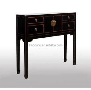 Chinese Antique <strong>Narrow</strong> <strong>Console</strong> <strong>Table</strong> Wooden High Side Thin <strong>Table</strong> - Product Image 5