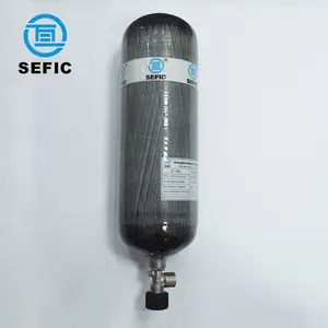 Bouteille cylindre de plongée en fibre de carbone, capacité de 3l, 6,8 l, 9l, 4500psi/300bar, réservoir d'oxygène pour plongée sous-marine