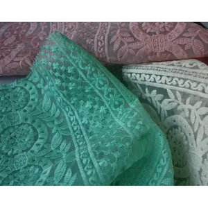 Chinese Supplier ORGANZA EMBROIDERY 51/52'' 100% Polyester Fabric