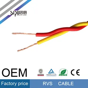 SIPU RVS flexible cable eléctrico 450/750 V PVC cable eléctrico trenzado 0.5mm cuadrados cable rvs alambre eléctrico