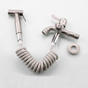 Robinet <span class=keywords><strong>de</strong></span> machine à laver multifonction avec pulvérisateur et ensemble <span class=keywords><strong>de</strong></span> bidet, en acier inoxydable 304, finition brossée, <span class=keywords><strong>type</strong></span> classique, robinet mural - Product Image 3