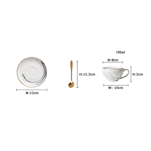 Regalo <span class=keywords><strong>Set</strong></span> di due Marmo Porcellana Tè Insieme Della Tazza di caffè tazze di ceramica <span class=keywords><strong>Set</strong></span> <span class=keywords><strong>con</strong></span> il basamento e il cucchiaio di - Product Image 4