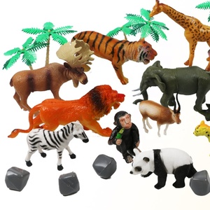 Juego de Juguetes de Animales Salvajes de la Selva y el Zoológico, Estilo Americano, 14 Piezas - Product Image 2