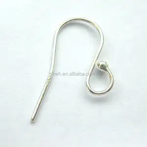 H734 Sterling Silver Ear Hook with Big Loop and Ball Fashion Findings